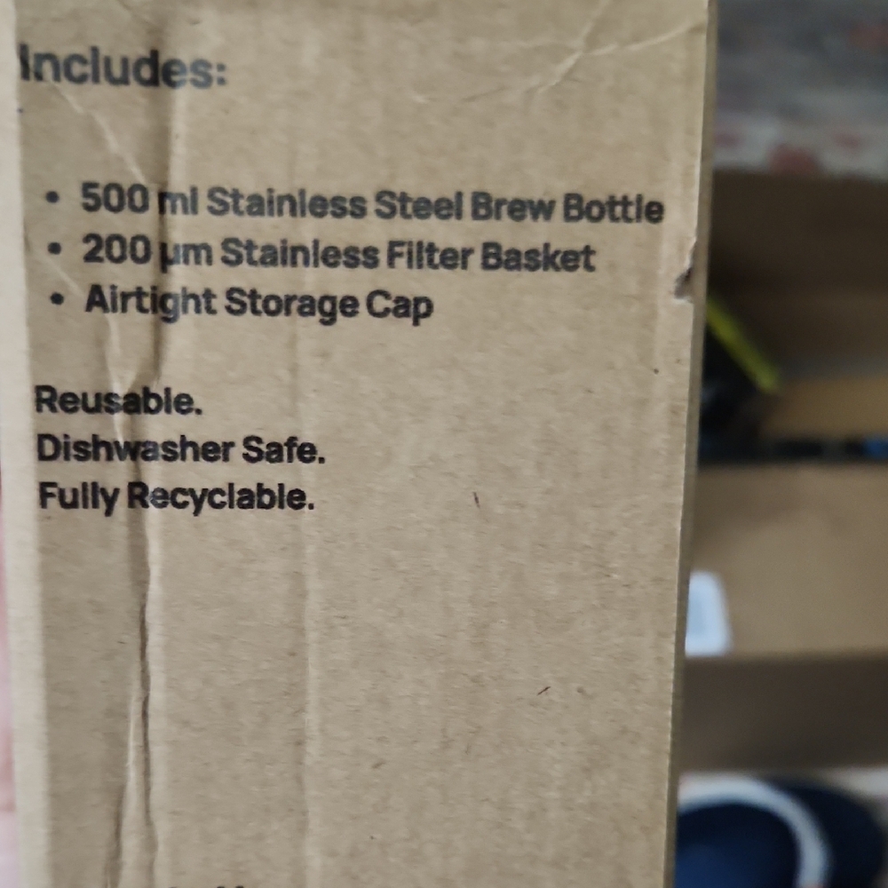 Silver and Brown Coffee Bottle - Picture 4 of 9